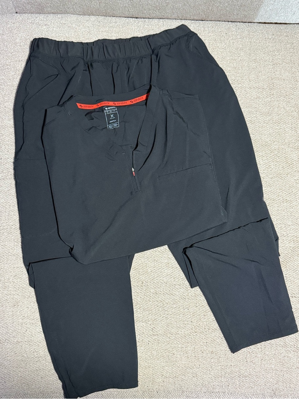 Men's Black Stretch Jogger Pants with Utility Pockets